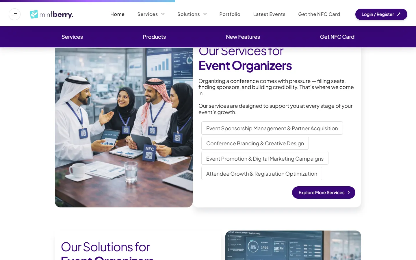 Services for event organisers: sponsorship, branding, promotion and attendee growth.