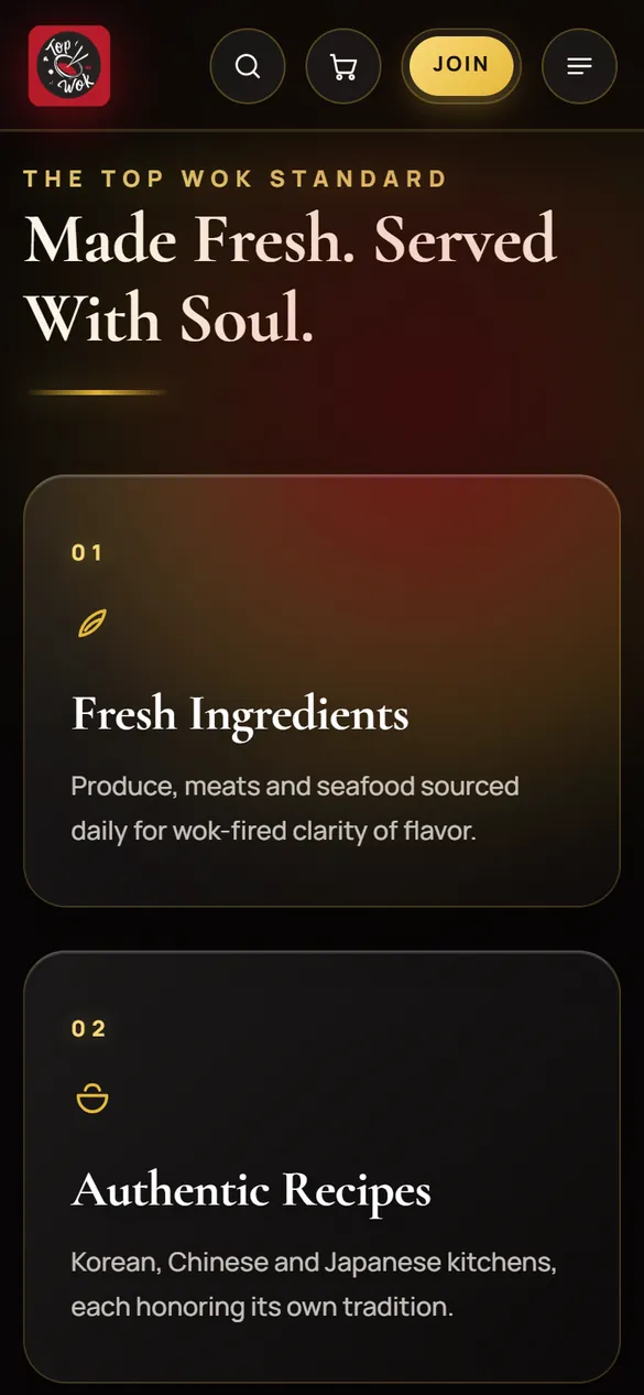 “Made Fresh. Served With Soul.” on a phone.